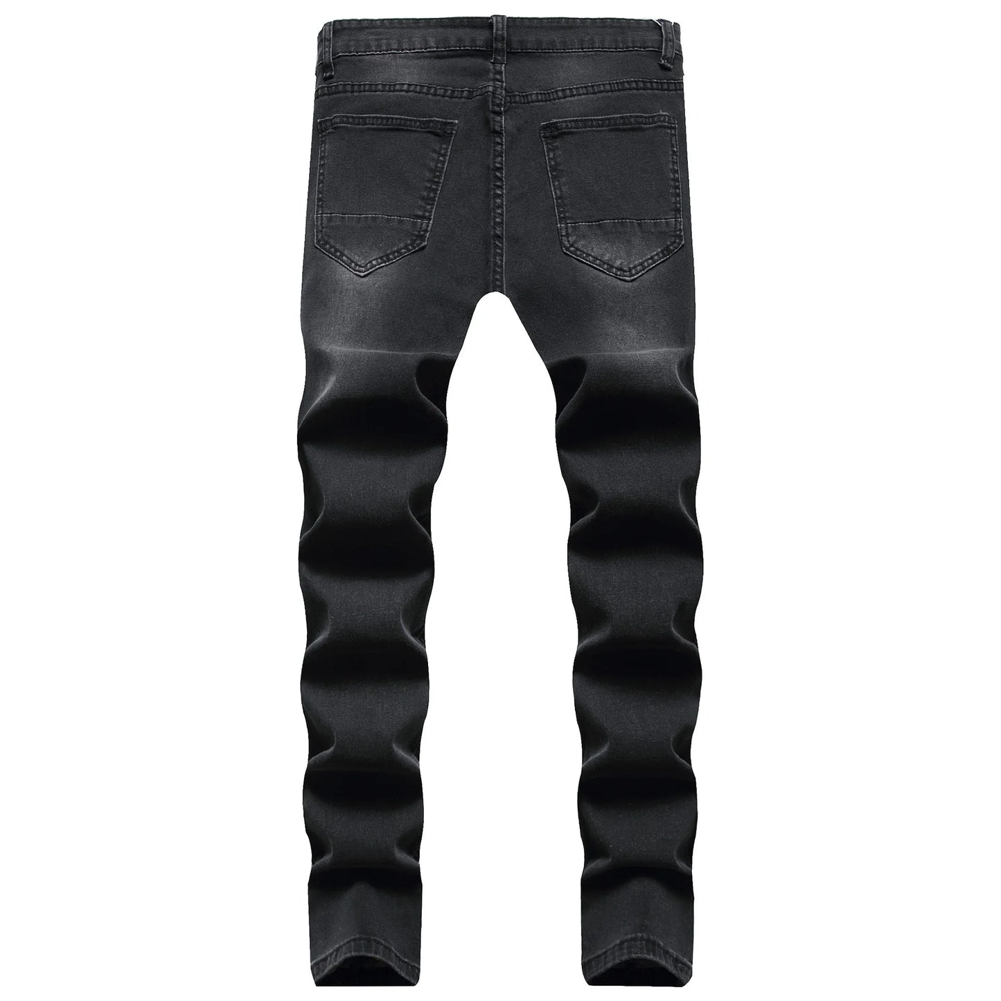 2026 Spring Summer New Men Denim Pants Casual Slim Fit Skinny Ripped Versatile Fashion Long Jeans Men