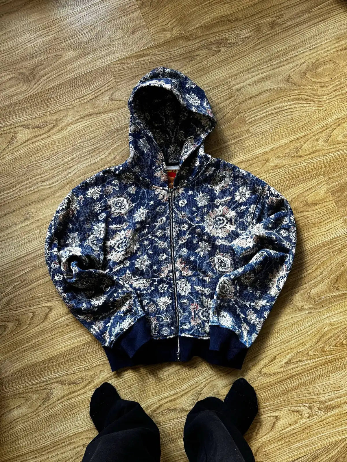 Men's Y2K Gothic Cross-Zip Mask Hoodie