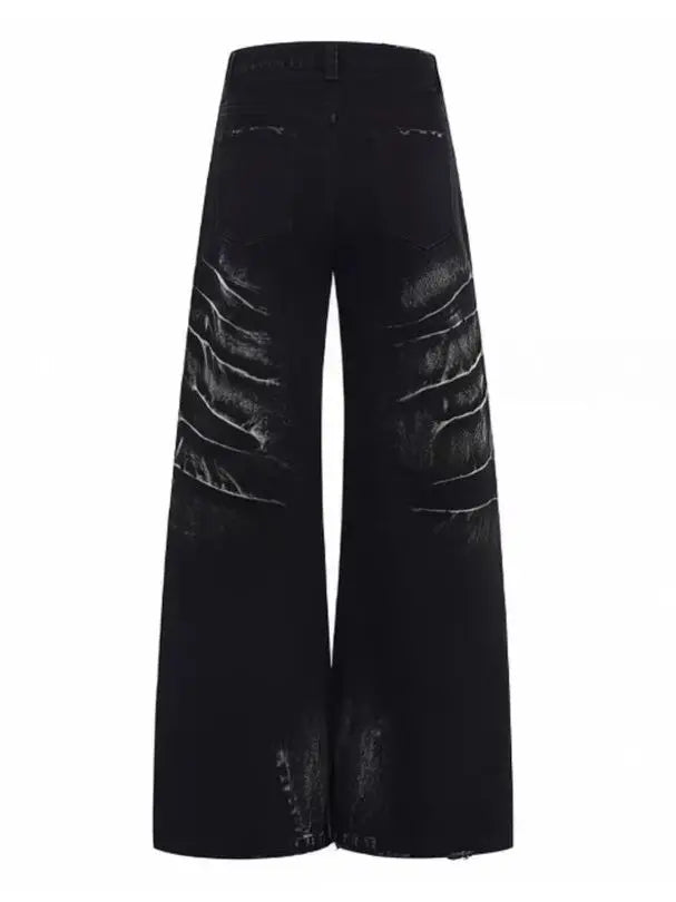 Black Jeans Women Vintage High Waisted Cargo Jeans Straight 2026 Summer Casual Loose Big Size Wide Leg Denim Baggy Pants Y2K