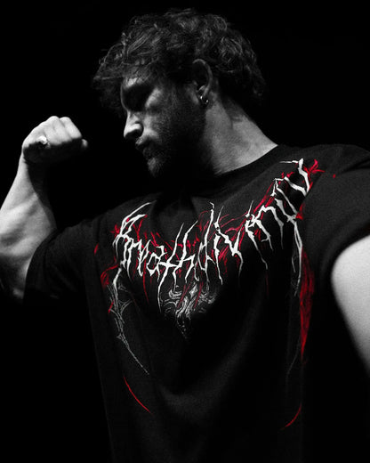 Men'S Fitness Muscle Men Exclusive FitnessTShirt，Dark Sports Style，OversizedT Cotton Short Sleeve T-Shirt