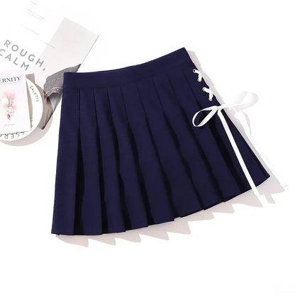 Women's Black Gothic Pleated Mini Skirt