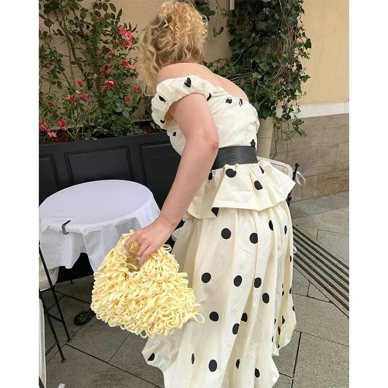 Vintage Polka Dot Backless Tank Tops Sexy Summer Street Chic Slim Deep V Neck Vest Casual Ruffles Sleeveless Tops Woman 2026
