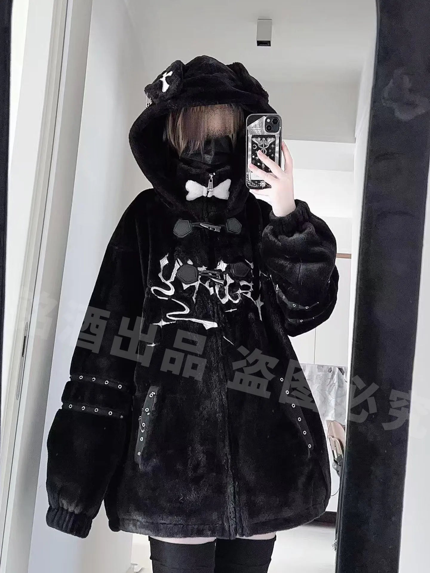 Women's Y2K Punk Puppy Hooded Jacket