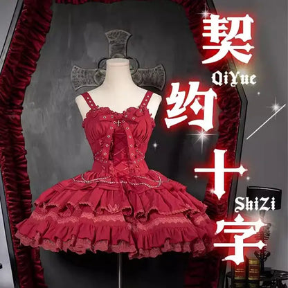 Women's Harajuku Gothic Chain JSK Dress