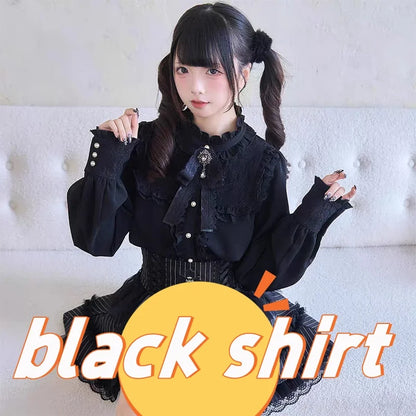 Women's Jirai Kei Lolita Long-Sleeve Blouse