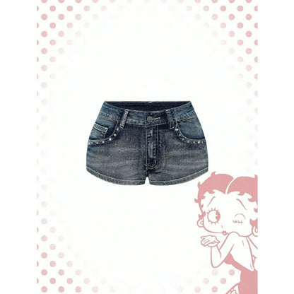 Women's Y2K High-Waist Denim Shorts