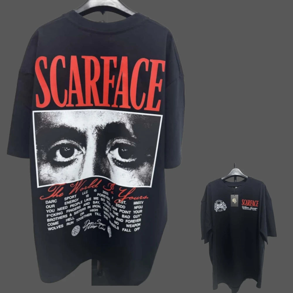 Apex Ritual – アニメプリント メンズクルーネックTシャツ – ゆったりカジュアル フィットネストレーニング コットンTee