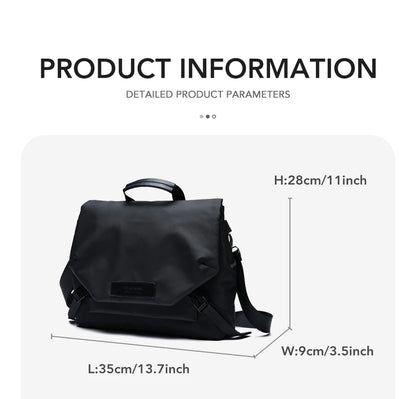 MATE ELAN Waterproof Business Men's Messenger Bag, Multi-functional Laptop Case, Casual Large Capacity Crossbody Bag for Men