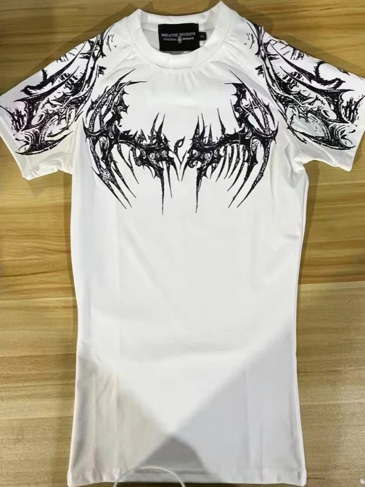 Breathedivinity Fitness Sports T-shirt with High Elasticity and Short Sleeve for Men