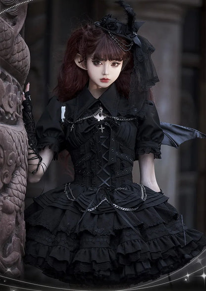 Women's Harajuku Gothic Chain JSK Dress