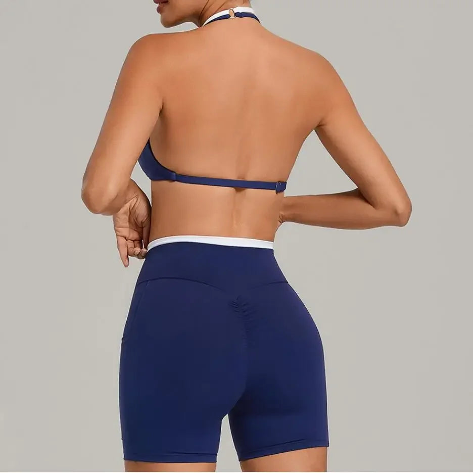 Adjustable Halter Women Sports Yoga Bra Anti-Sweat Fitness Top Women Cycling Shockproof Crop Top Sport Bra Gym Workout Top XP06