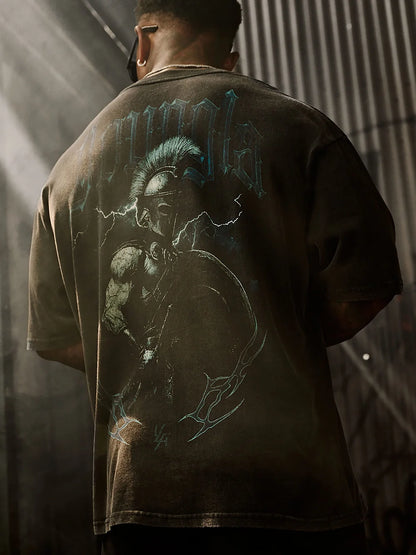 Apex Ritual Spartan Cotton T-Shirt – Loose-Fit Graphic Training Tee