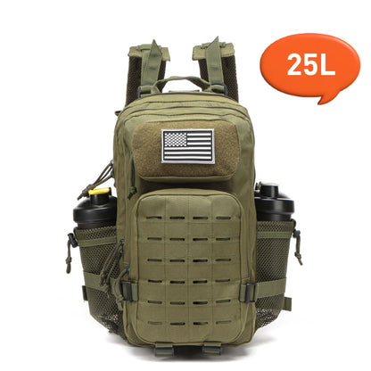 Apex Ritual – タクティカルMOLLEハンティングバックパック 25L/50L – EDC ジム＆アウトドアハイキングリュックサック ボトルホルダー付き