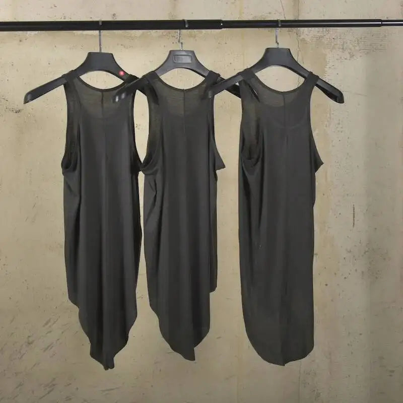 HKSH RO 2025 Summer New Man Dark Tide Chic Tank Top Ultra-thin Transparent Sleeveless Sweatshirt Wool Fashion Vest Trendy HK4911