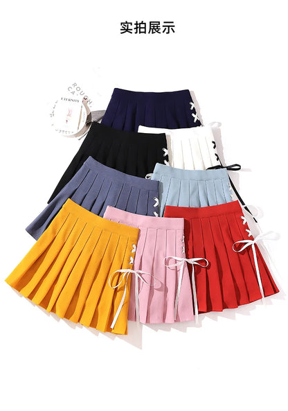 Women's Black Gothic Pleated Mini Skirt