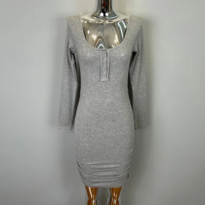 Women's Half-Zip Bodycon Mini Dress