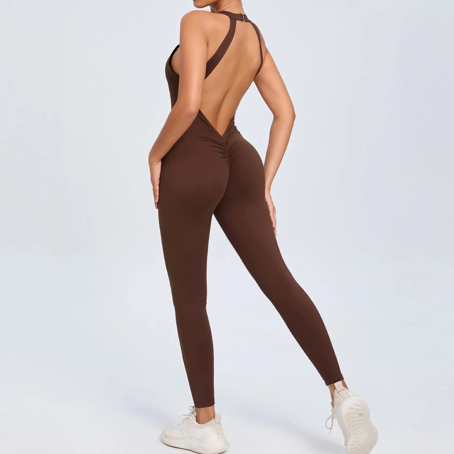 Women's Workout Coffee Jumpsuit