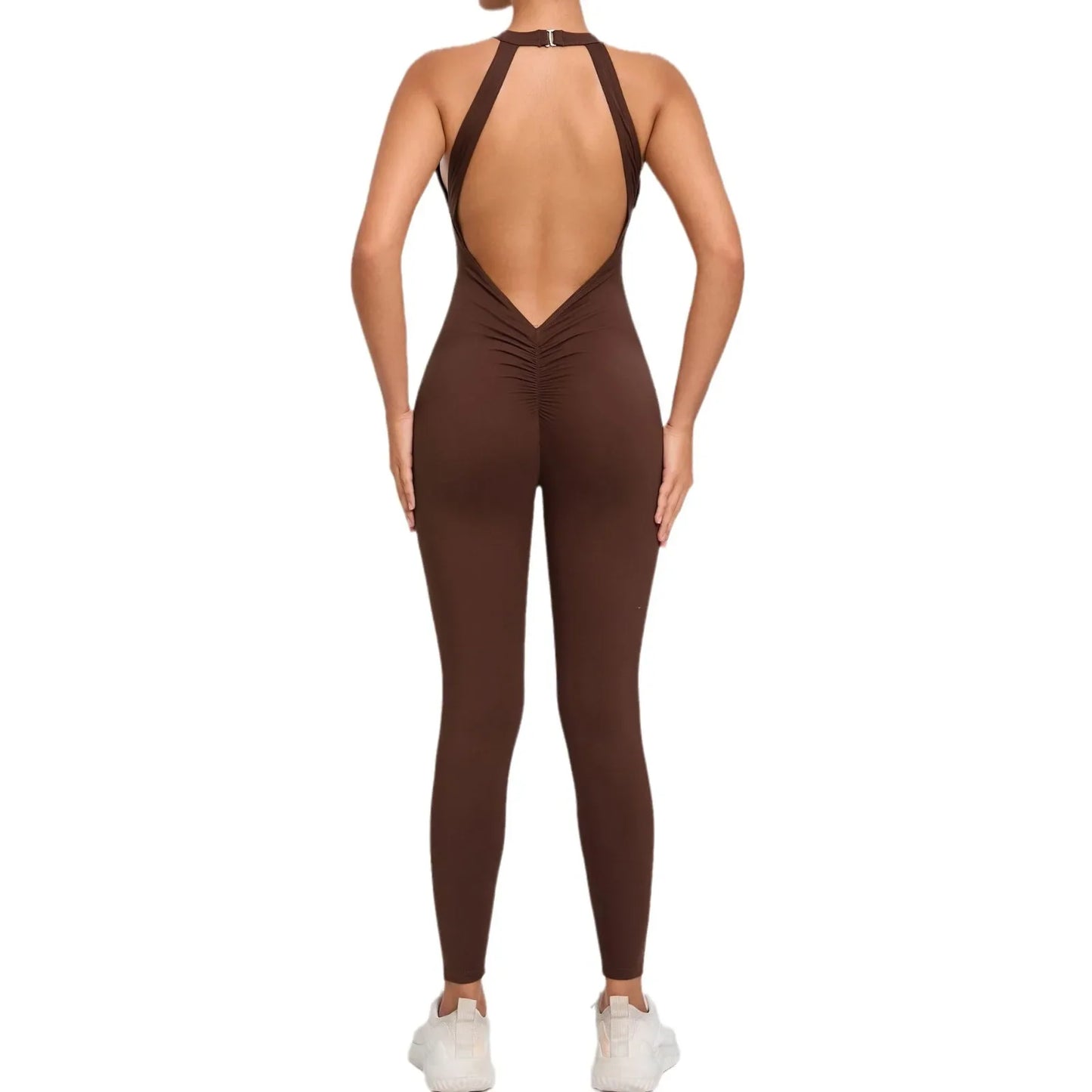 Women's Workout Coffee Jumpsuit