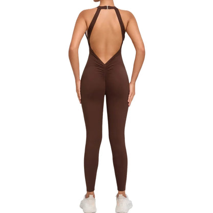 Women's Workout Coffee Jumpsuit