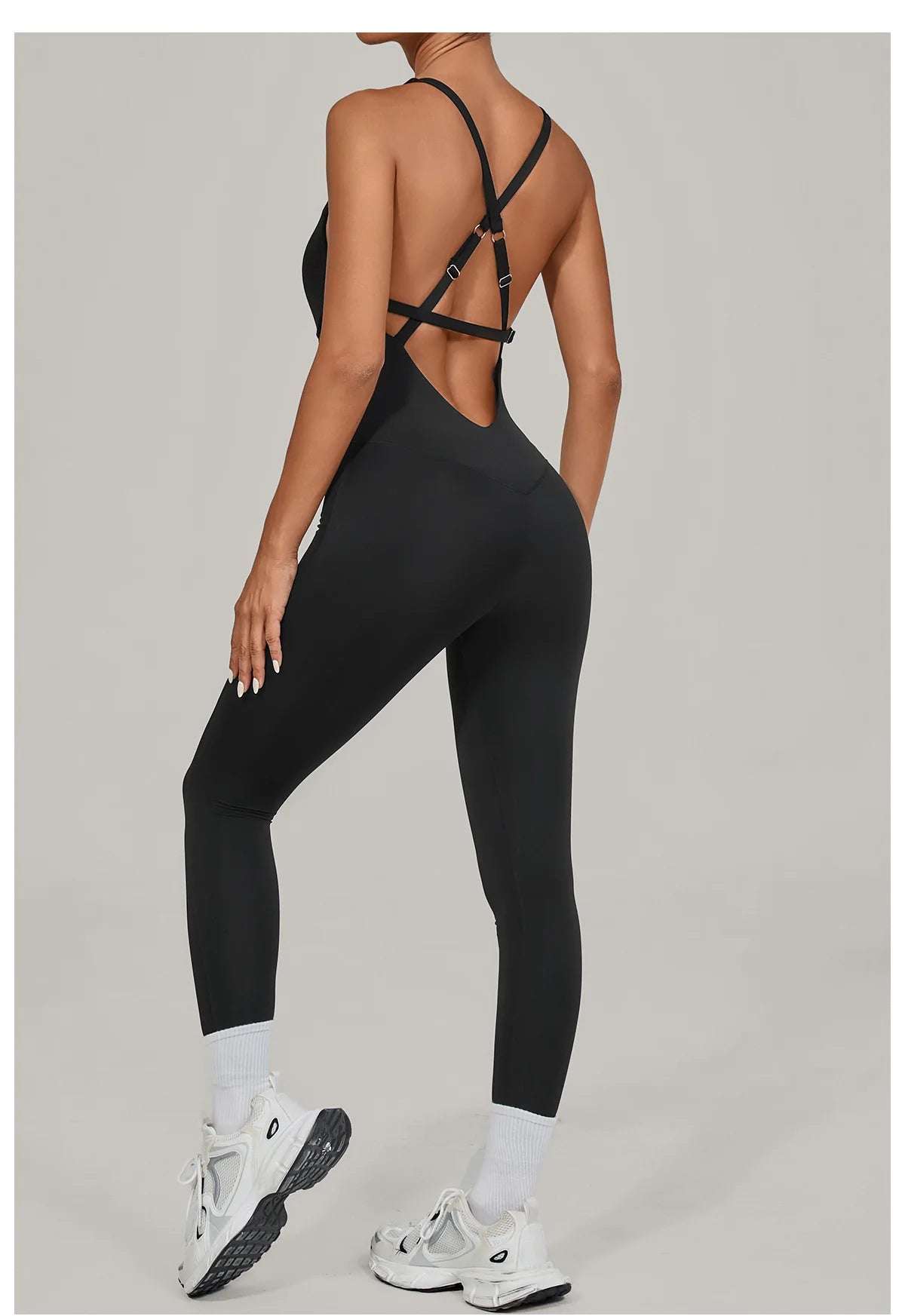 Women's Workout Backless Purple Jumpsuit