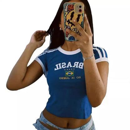 Women's Y2K Punk Graphic Baby Tee