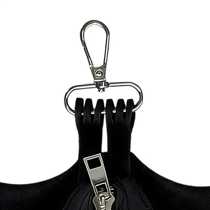 Coin Purse PU Leather Bat Gothic Bag Keychain Change Purse with Foldable Wings for Outdoor Shopping Travel Work School Events