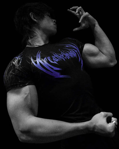 Breathedivinity sports bra compressive high-elasticity training men's and women's short-sleeved quick-drying T-shirts