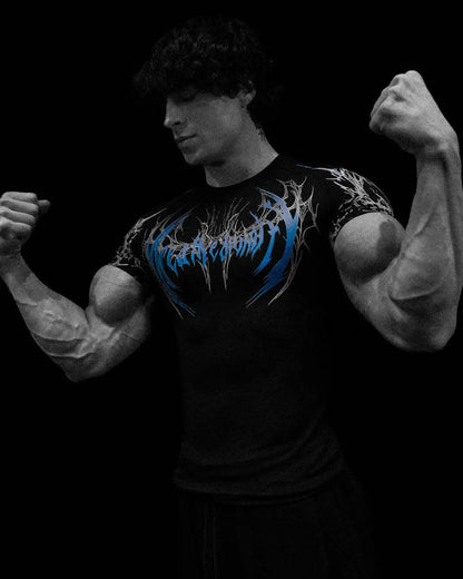 Breathedivinity sports bra compressive high-elasticity training men's and women's short-sleeved quick-drying T-shirts