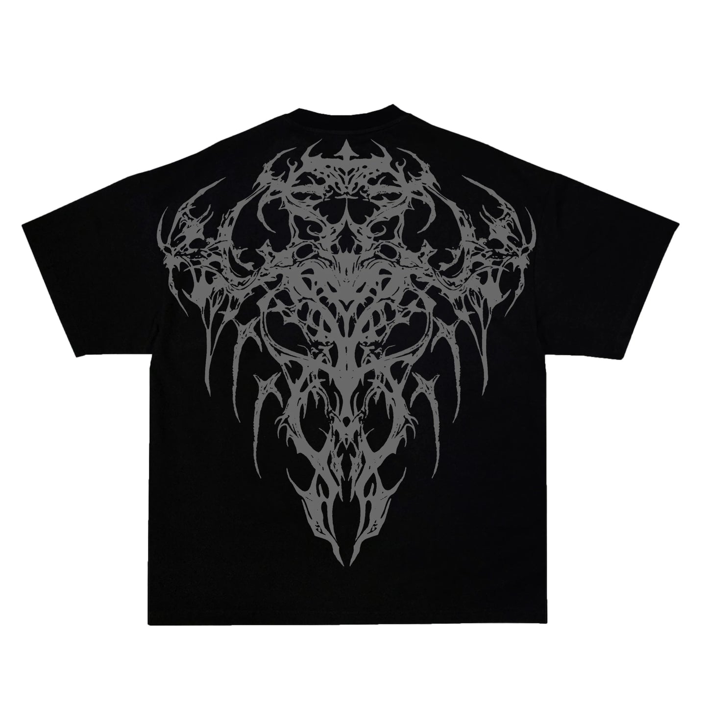 T shirt Men Dark Oversized Cotton Tee Skull Print Workout Gym Top Streetwear Fitness Clothing Alternative Fashion
