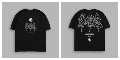 Apex Ritual – EINHERJAR サイドバイサイド オーバーサイズ Tシャツ – Y2K ゴシック ヒップホップ カップル Tシャツ