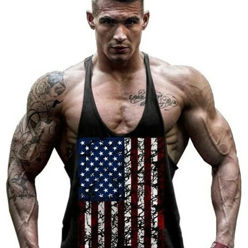 Summer Y Back Gym Stringer Tank Top Men Cotton Clothing Bodybuilding Sleeveless Shirt Fitness Vest Muscle Singlets Workout Tank