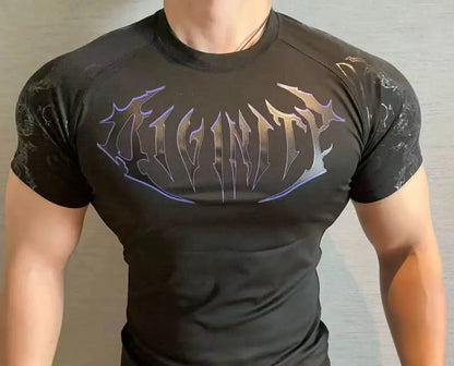 Muscle Compression Fitness Clothing NEW Men's High-intensity Training Slimming Short-sleeved Quick-drying Breathable Gym T-shirt