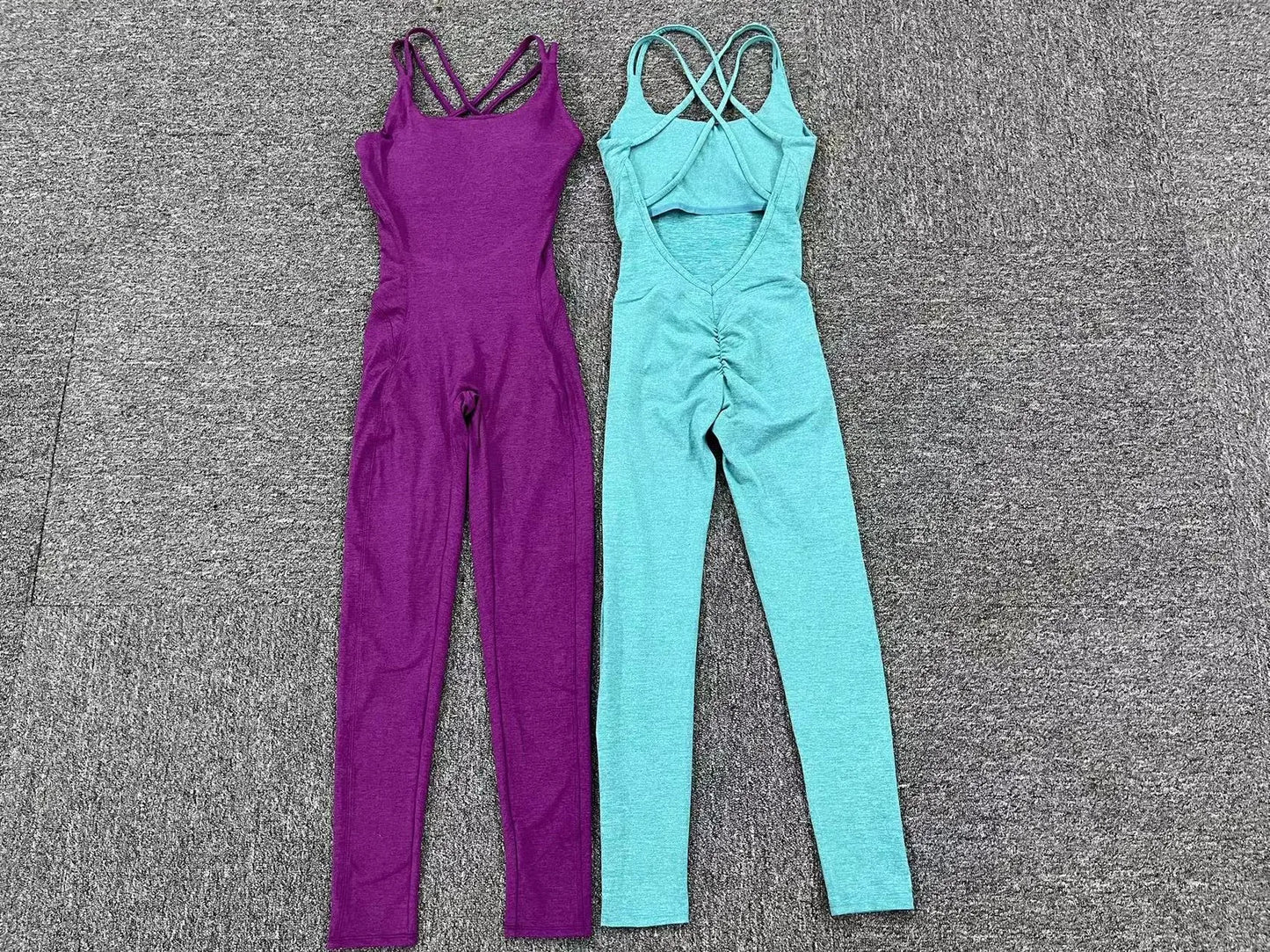 Women's Workout Slim Fit Ruched Black Jumpsuit
