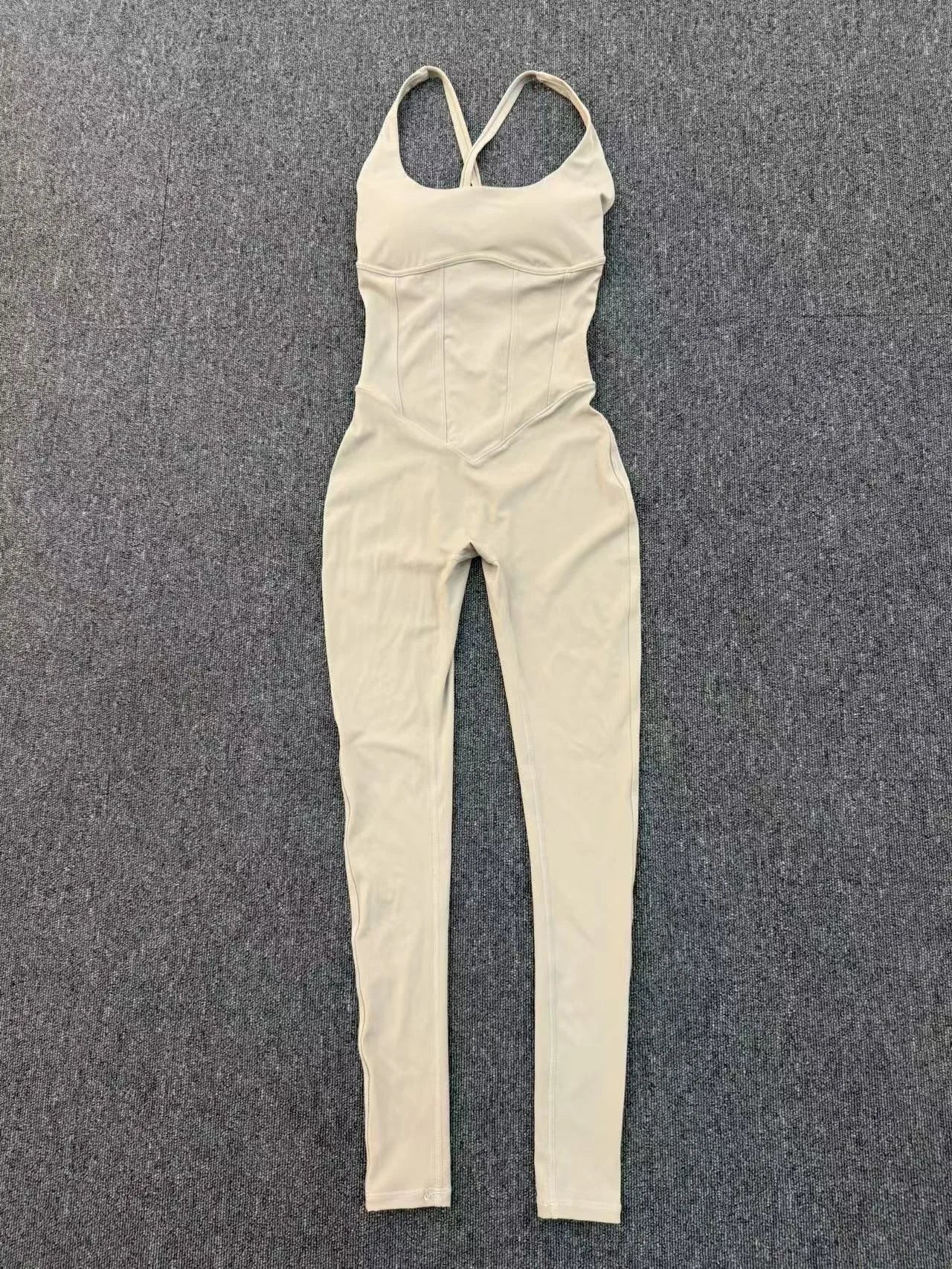Women's Workout Backless Purple Jumpsuit