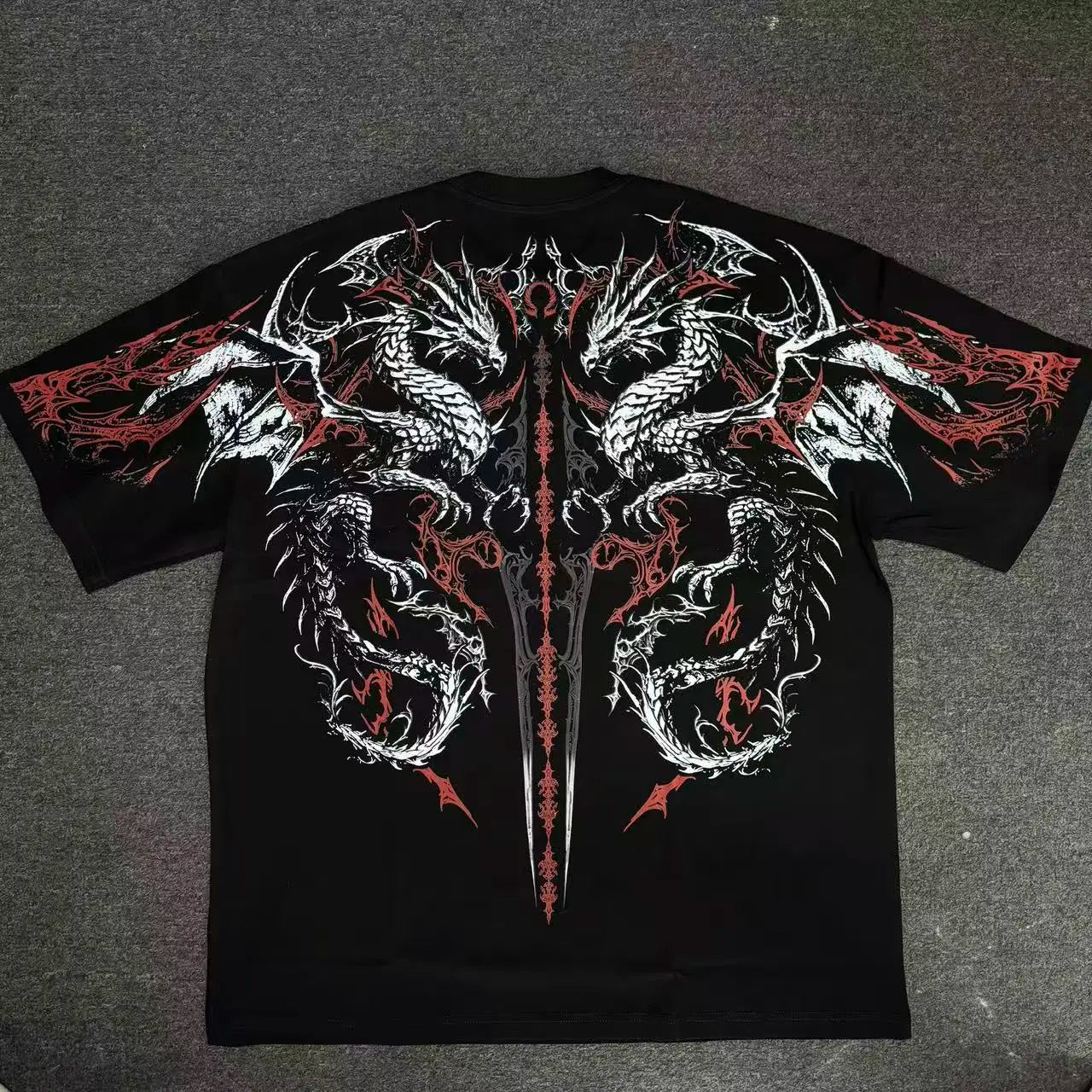 BREATHEDIVINITY Goth dark style pure cotton sports fitness men's short-sleeved t-shirt