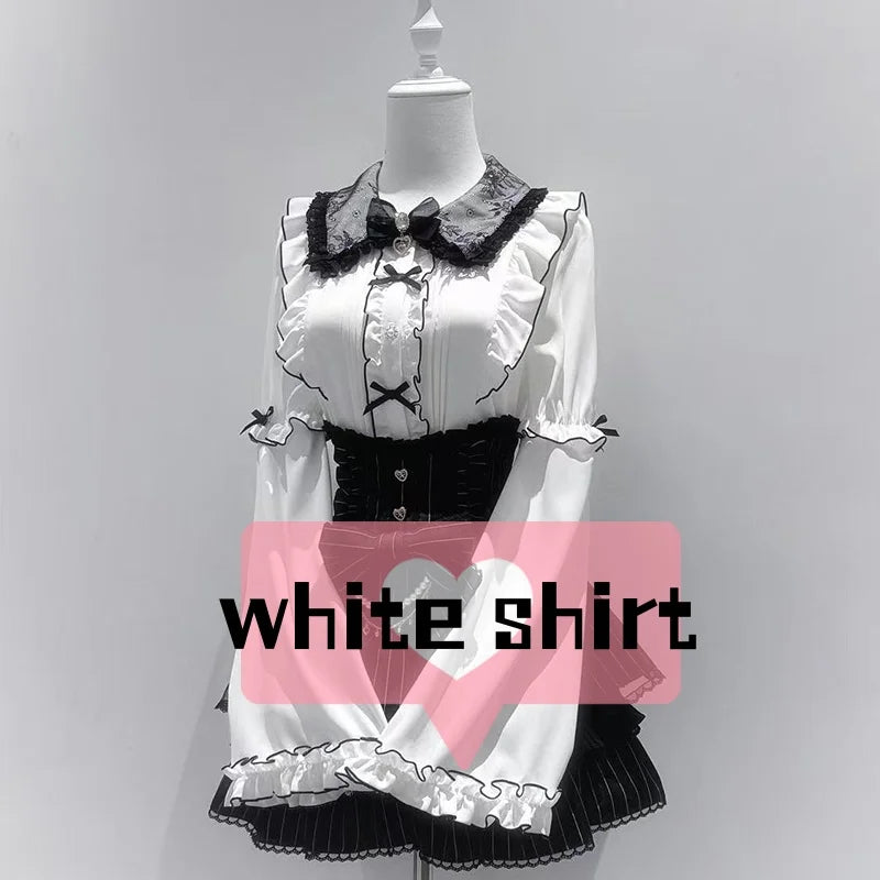 Women's Jirai Kei Lolita Long-Sleeve Blouse
