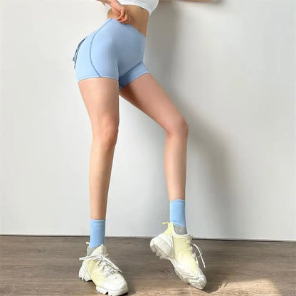 Women's Workout Slim Fit High-Waist Shorts