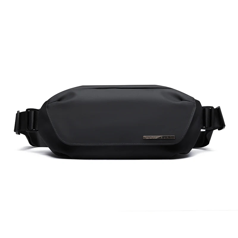 MATE ELAN Urban Business Thin Crossbody Shoulder Bag Men Fashion Waterproof Waist Fanny Pack Chest Bags Black Best iPad Bumbag