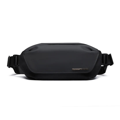 MATE ELAN Urban Business Thin Crossbody Shoulder Bag Men Fashion Waterproof Waist Fanny Pack Chest Bags Black Best iPad Bumbag