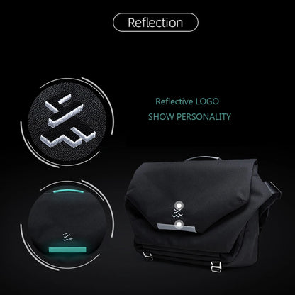 MOYYI Design Large Laptop Messenger Bag for Men Waterproof Travel Crossbody Shoulder Bag Reflective Cycling College School Bag