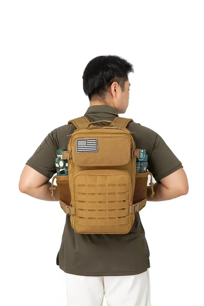 25L/45L Tactical Backpack Outdoor for Women/men Laser Cut Molle Hiking 3Day pack School Bag Gym Rucksack with Dual Cup Holder