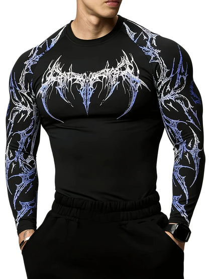 Men's Quick-dry Sports Shirt Running Fitness Long-sleeve T-shirt Men's Casual Athletic Shirt Training Muscle-defining Fit