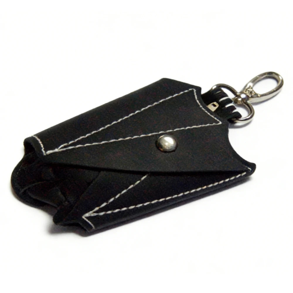 Coin Purse PU Leather Bat Gothic Bag Keychain Change Purse with Foldable Wings for Outdoor Shopping Travel Work School Events
