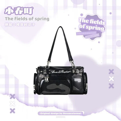 Large Capacity Japanese Y2k Shoulder Itabag Transparent MultiPocket Harajuku Crossbody Bag Cute Girl JK Uniform Underarm Bag