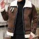 Fashion Solid Slim Korean Style Leather Coat Fleece Jacket Men Leather Jacket Winter Faux Fur Collar Windproof Warm Clothing