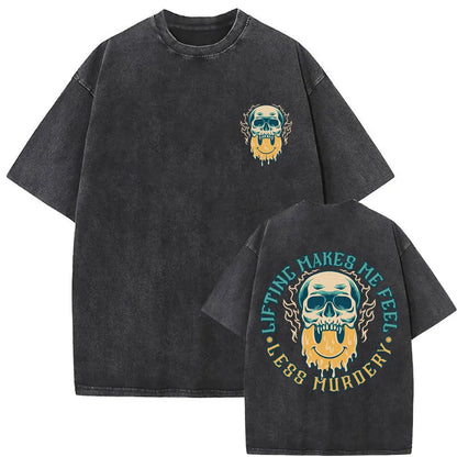 Apex Ritual – Anti Social Lifting Club スケルトン ジム ポンプ カバー Tシャツ – 面白いヴィンテージ ボディービル Tシャツ