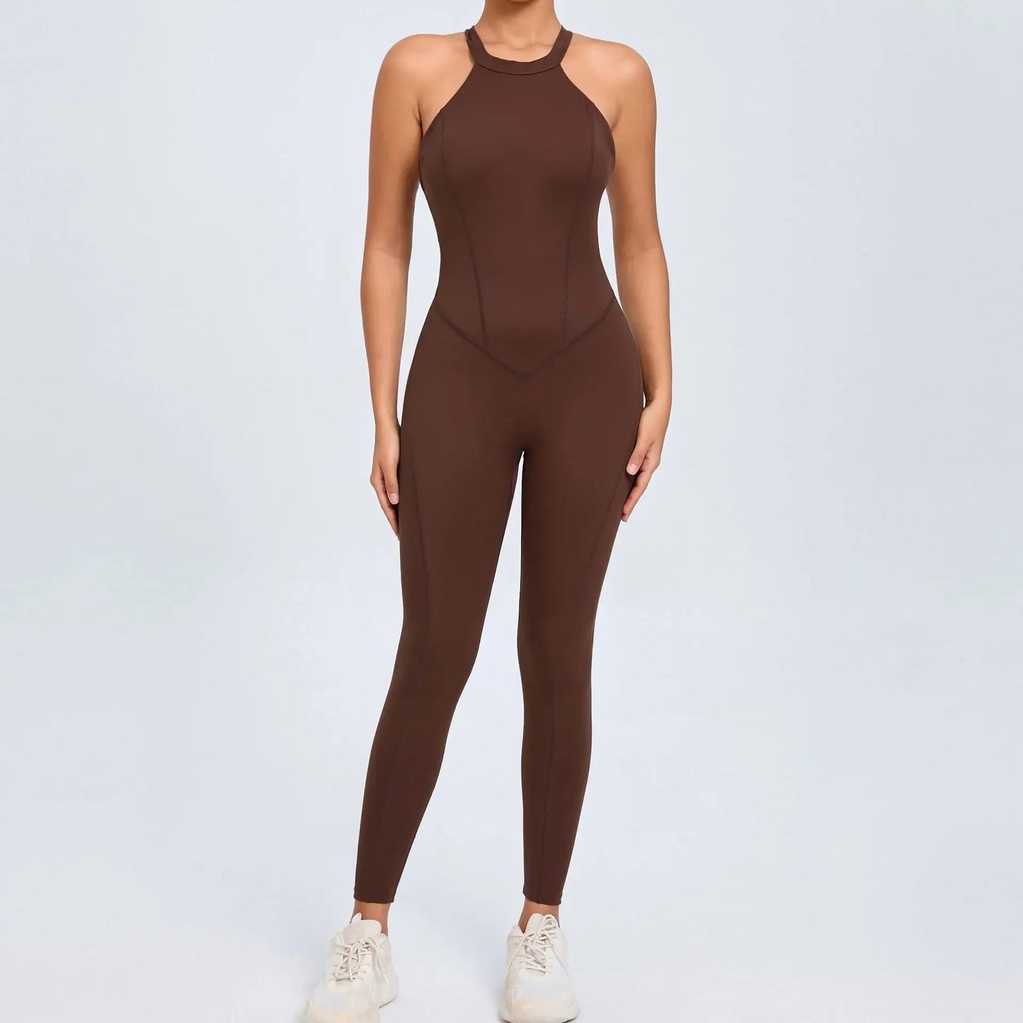 Women's Workout Coffee Jumpsuit