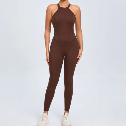 Women's Workout Coffee Jumpsuit