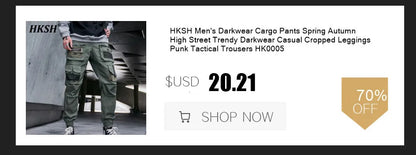 HKSH Summer Men's Tide Dark High Street Trendy Letters Print T-shirt Women Round Collar Cotton Oversized Loose Short Tees HK3578