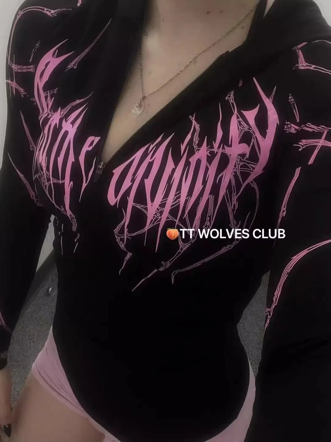 Apex Ritual – Women's Gothic Y2K Slim Zip-Up Hoodie – Quick-Dry Long Sleeve Punk Streetwear